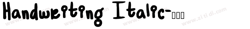 Handwriting Italic字体转换